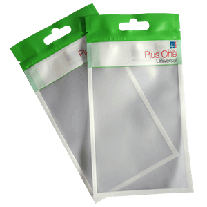 OPP pouches with header and hanging hole OPP pouches with header and hanging hole