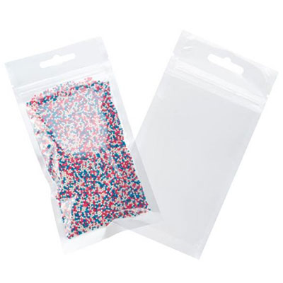Zipper Bags 400Z Reclosable Plastic Ziplock Bags Hanging Hole