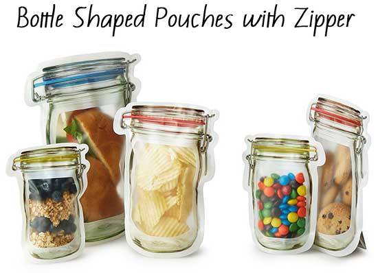 Ziplock Bottle Shaped Pouches Ziplock Bottle Shaped Pouches