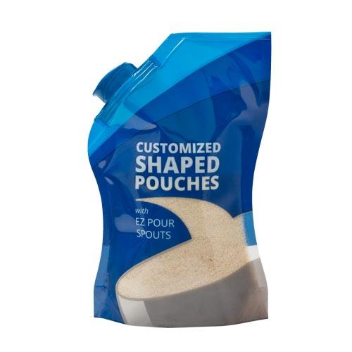 Shaped pouches with clear window Shaped pouches with clear window